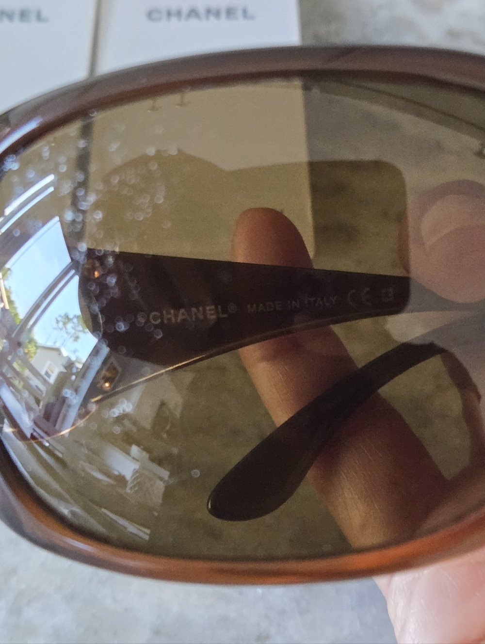 Authentic CHANEL Brown Gradient Oversized Women's Sunglasses - Picture 6 of 7